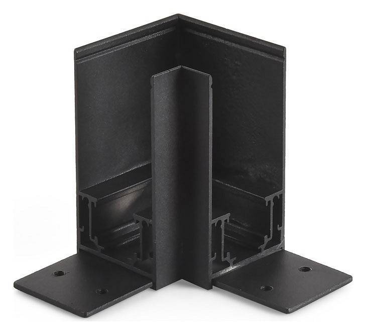 Соединитель угловой L-образный для треков накладных Wolta  WML-SMC/01B