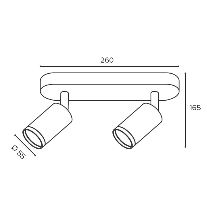 Накладной светильник Wolta AQUA WSL-GU10/2W14W