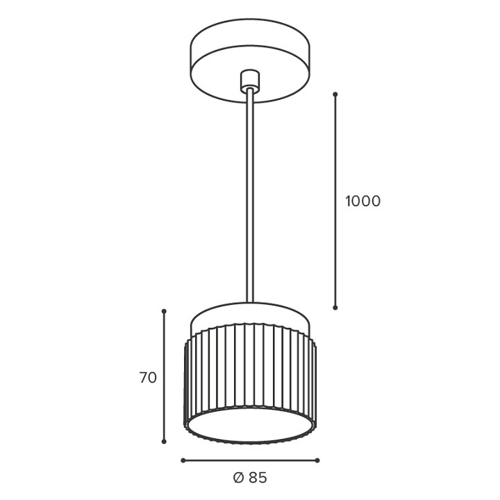 Подвесной светильник Wolta MUSE WSL-GX53/P19WG
