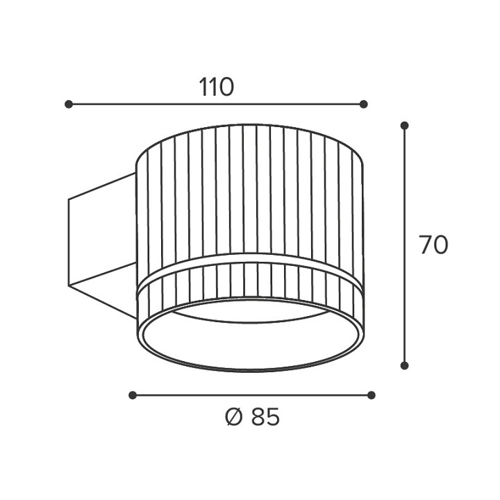 Накладной светильник Wolta NIMB WSL-GX53/W18BG