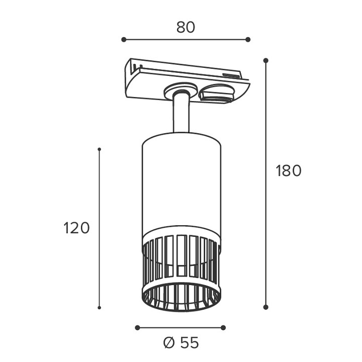 Светильник на штанге Wolta PORTA WTL-GU10/19B