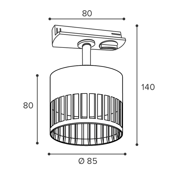 Светильник на штанге Wolta PORTA WTL-GX53/19B