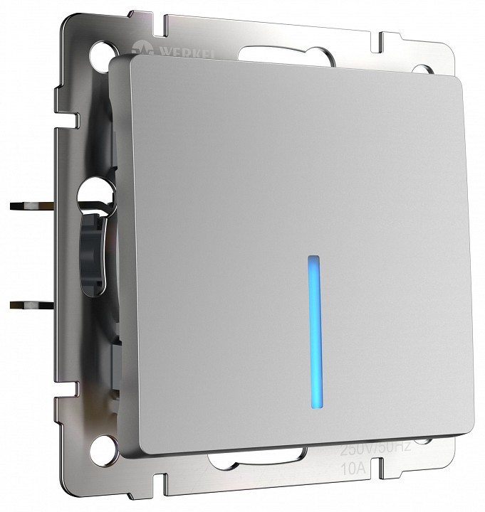 Выключатель проходной одноклавишный с подсветкой без рамки Werkel  W1112106