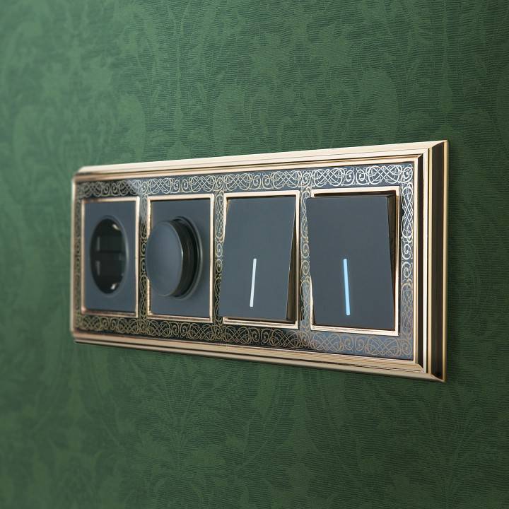 Диммер Werkel черный матовый без рамки W1142008