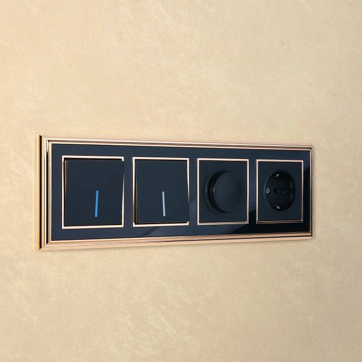 Диммер Werkel черный матовый без рамки W1142008