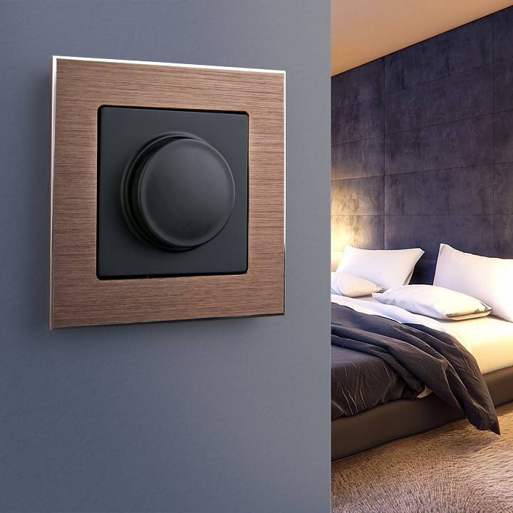 Диммер Werkel черный матовый без рамки W1142008