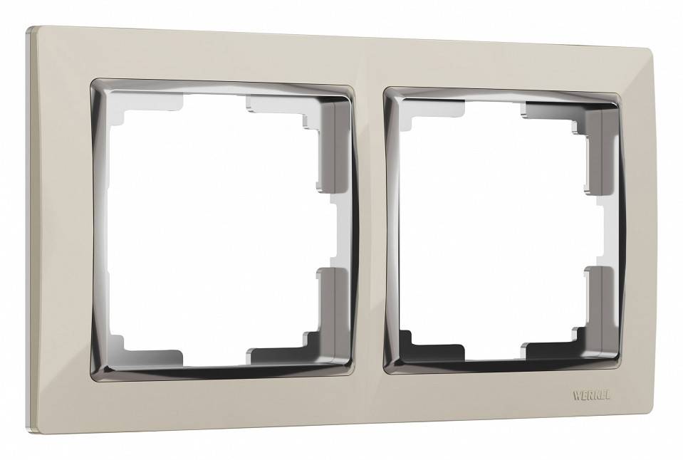 Рамка на 2 поста Werkel Snabb слоновая кость/хром W0021903