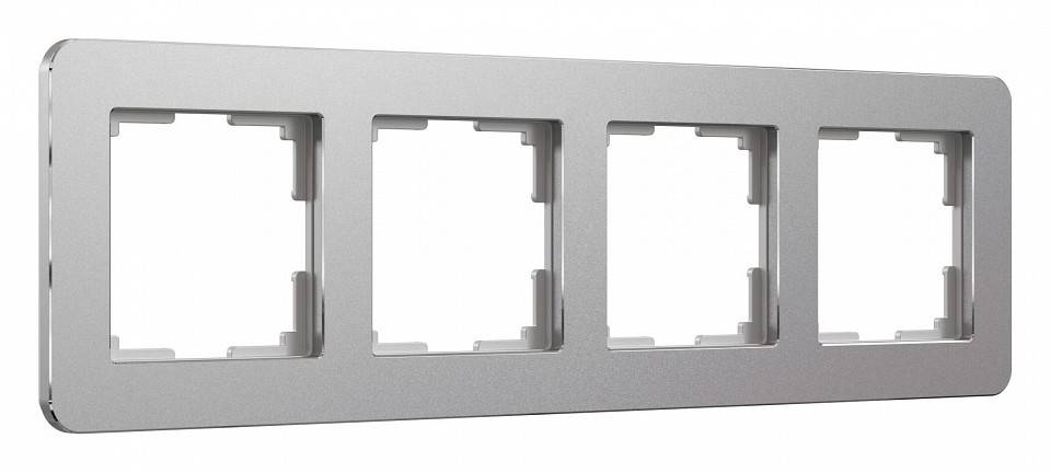 Рамка на 4 поста Werkel Platinum алюминий W0042606