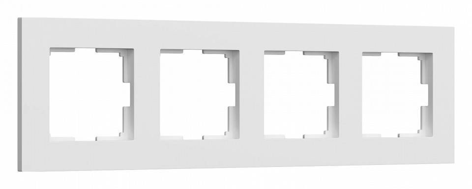 Рамка на 4 поста Werkel Slab белый матовый W0042961