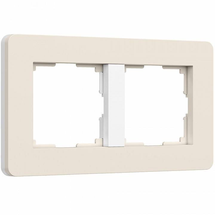 Рамка на 2 поста Werkel Split айвори/белый, soft-touch W0023066
