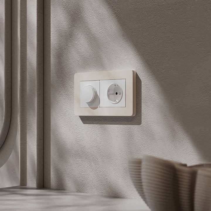 Рамка на 2 поста Werkel Split айвори/белый, soft-touch W0023066