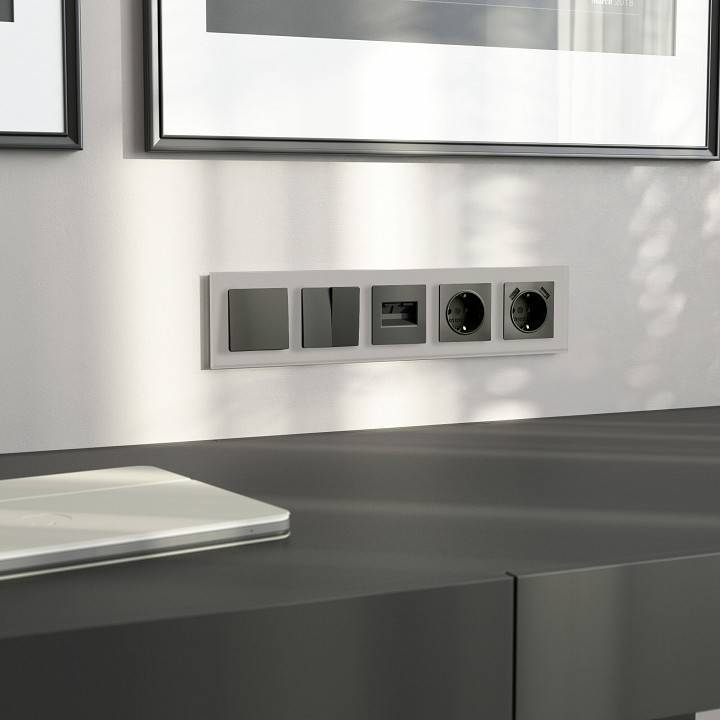 Рамка на 5 постов Werkel Senso дымчатый soft-touch W0053117