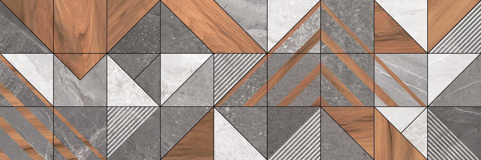 Плитка настенная Alma Ceramica Kioto Triangle 30х90 см WT93KIT55