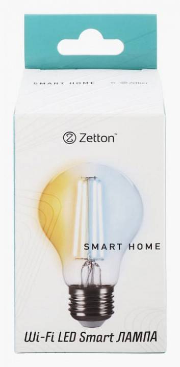 Умная светодиодная лампа Zetton Smart Wi-Fi Bulb E27 5 Вт 2200-6500 K ZTSHLBWCWE271RU