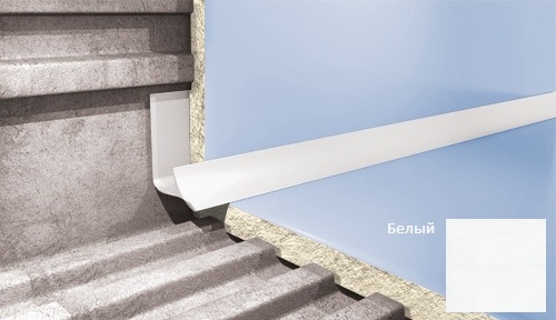 Профиль для плитки ПВХ внутренний Cezar 10 мм белый VT101
