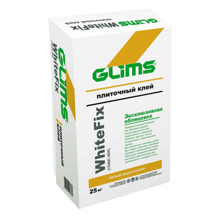 Клей плиточный белый GLIMS WhiteFix 25 кг х9999125765