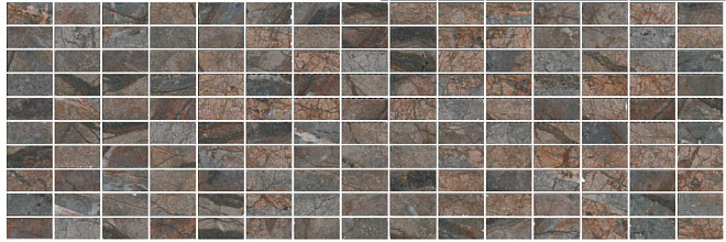 Декор Kerama Marazzi Театро коричневый мозаичный 25х75 см MM12143