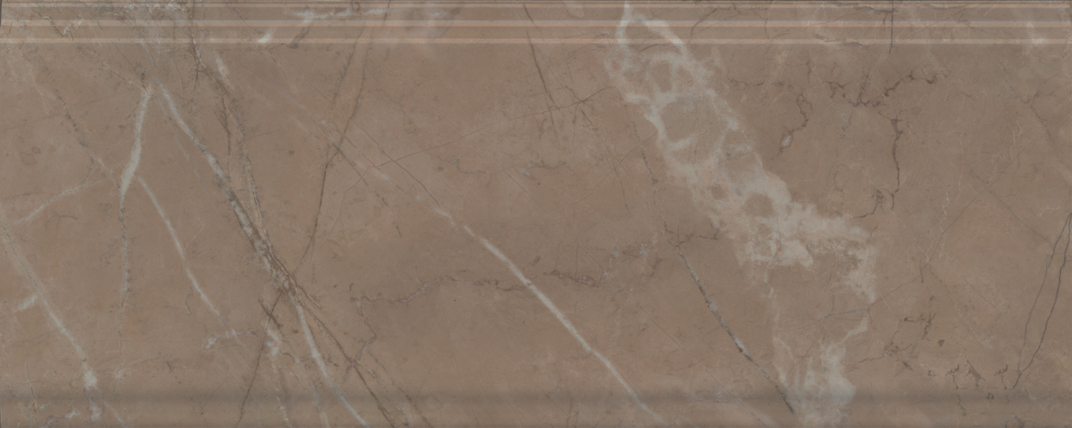 Бордюр Kerama Marazzi Серенада бежевый темный глянцевый обрезной 30х12 см BDA027R