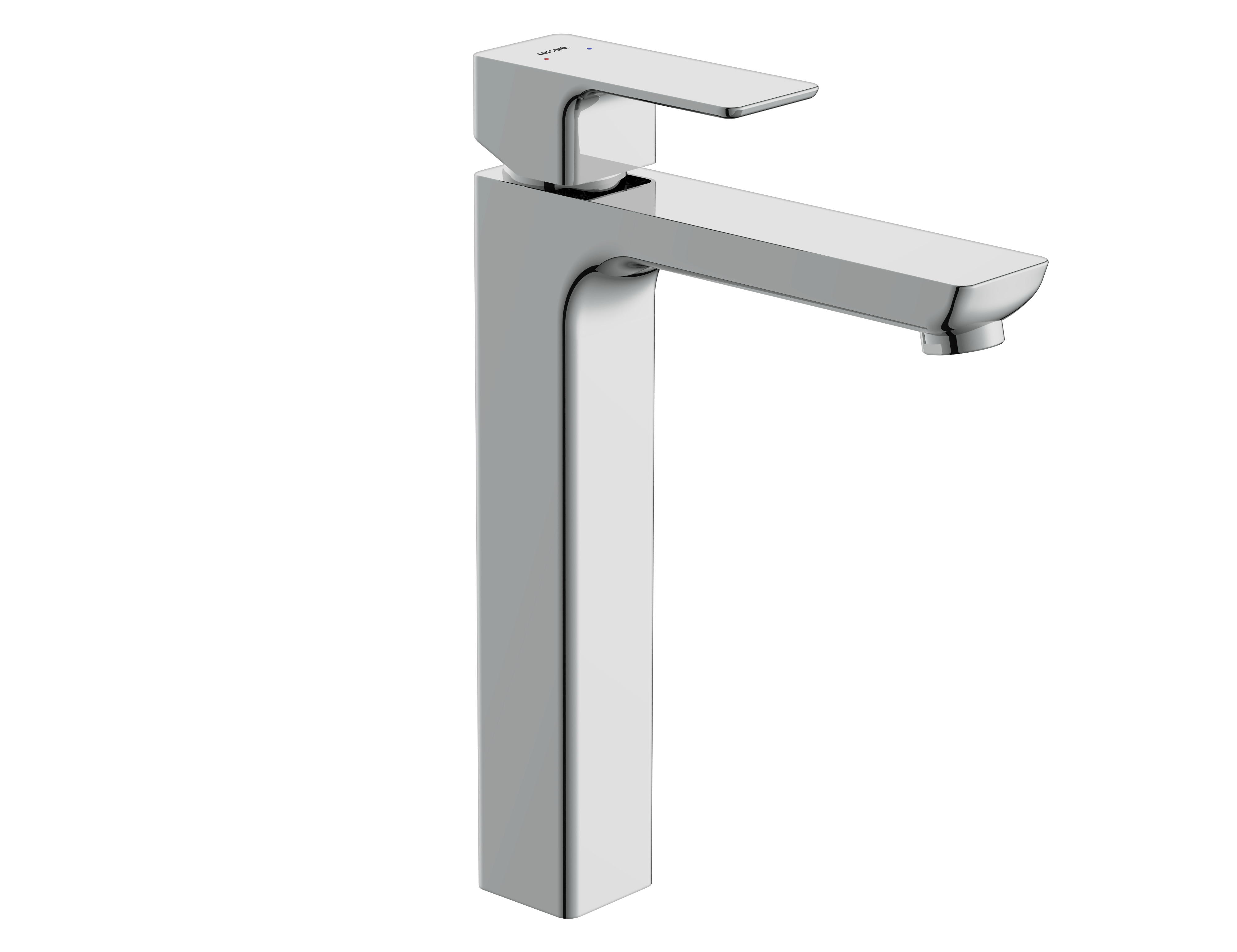 Смеситель для раковины высокий Cersanit GEO однорычажный с донным клапаном 63043