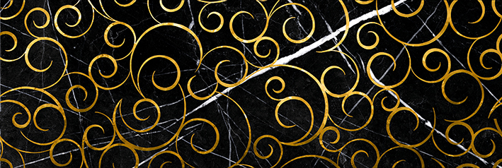 Декор LB-CERAMICS Миланезе Флорал неро 20х60 см 1664-0148-1001