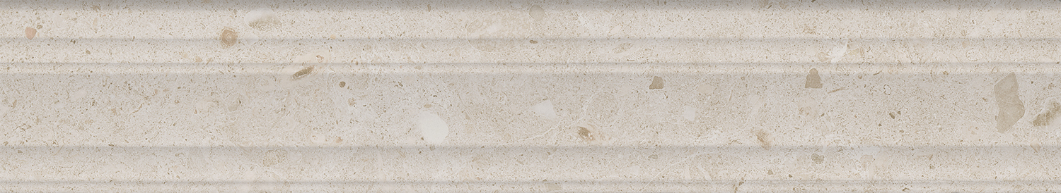Бордюр Kerama Marazzi Риккарди бежевый матовый структура обрезной 40х7,3 см BLF011R