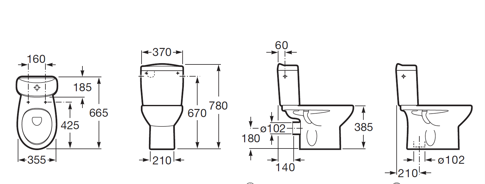 Бачок для унитаза Roca Victoria с нижним подводом и двойным смывом 734139Z000