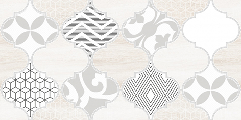 Декор LB-CERAMICS Мореска 2 бежевый 20х40 см 1641-8626-1001