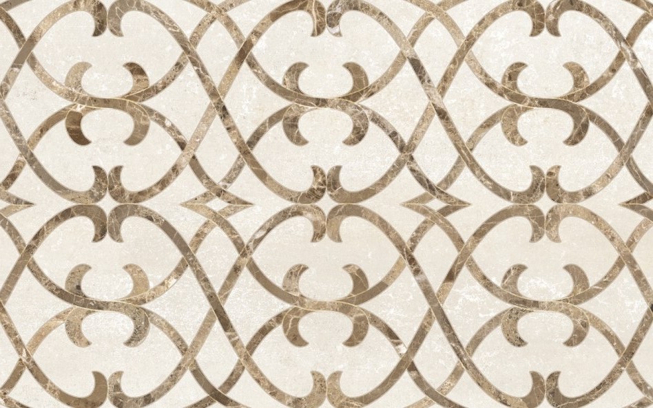 Декор Шахтинская плитка Глория бежевый 01 25х40 см 010301002102