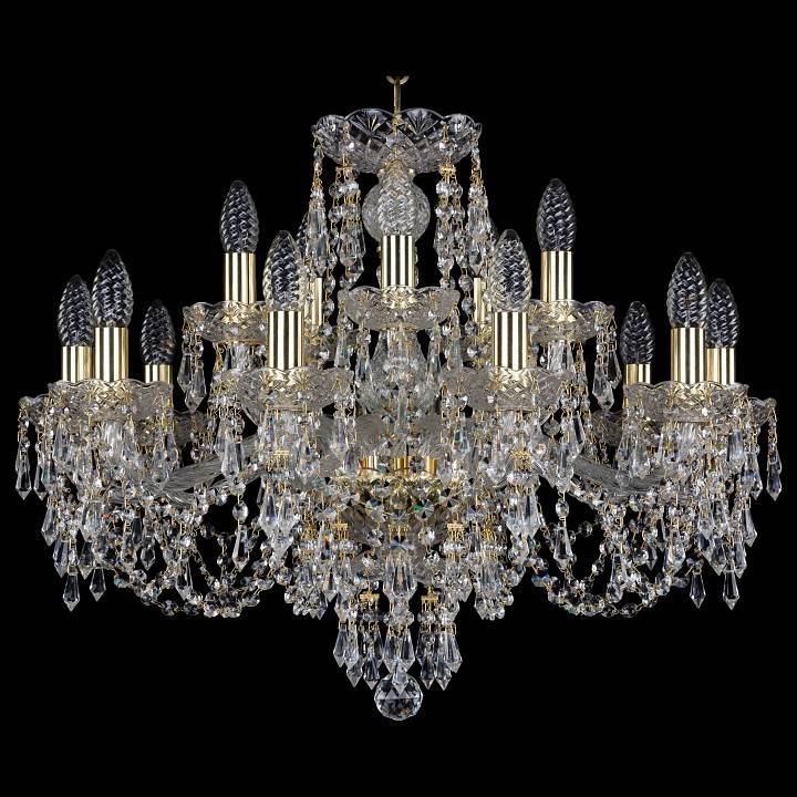 Подвесная люстра Bohemia Art Classic 11.23 15 ламп 11.23.10+5.220.Gd.Dr