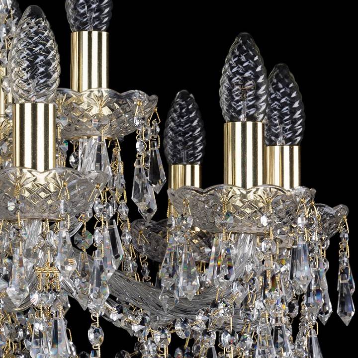 Подвесная люстра Bohemia Art Classic 11.23 15 ламп 11.23.10+5.220.Gd.Dr