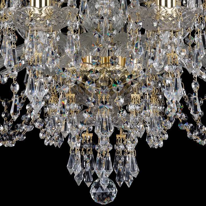 Подвесная люстра Bohemia Art Classic 11.23 15 ламп 11.23.10+5.220.Gd.Dr