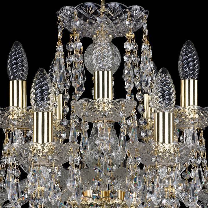 Подвесная люстра Bohemia Art Classic 11.23 15 ламп 11.23.10+5.220.Gd.Dr