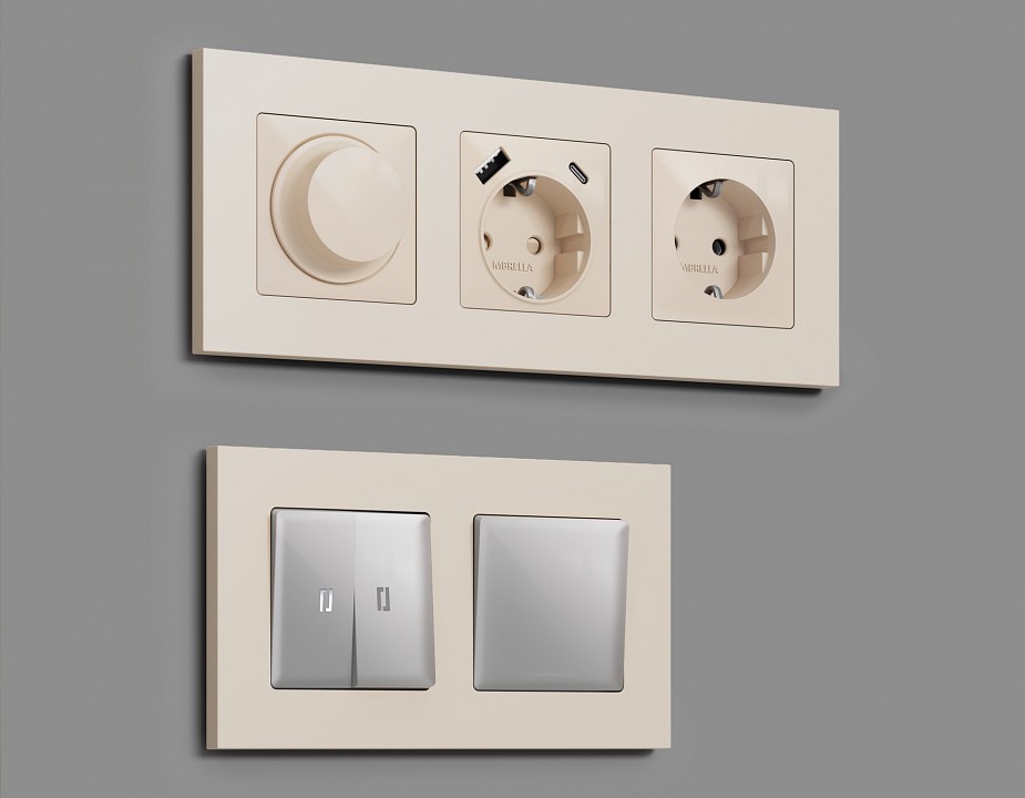 Рамка на 3 поста Ambrella Volt Qubi AF250333