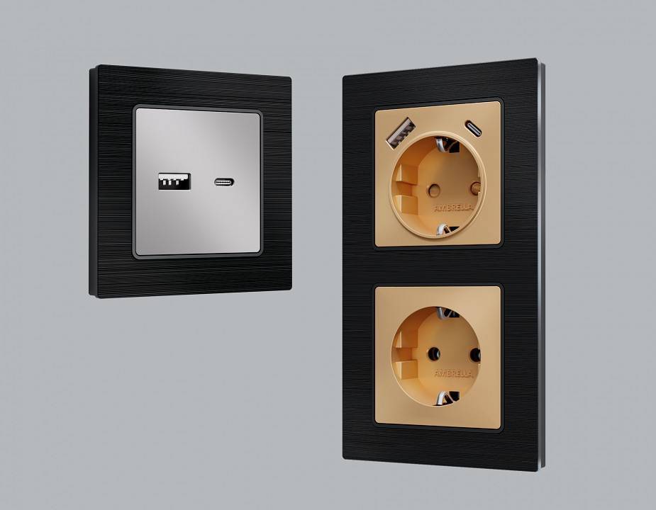 Рамка на 1 пост Ambrella Volt Platos Металл AF550501