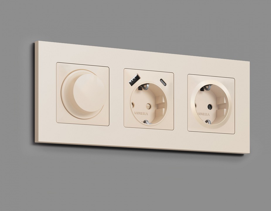 Накладка для розетки с заземлением Ambrella Volt Quant AP3260