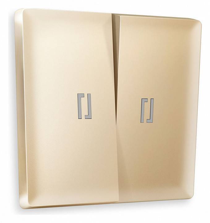 Клавиши для выключателя двухклавишного c подсветкой Ambrella Volt Quant AP6040