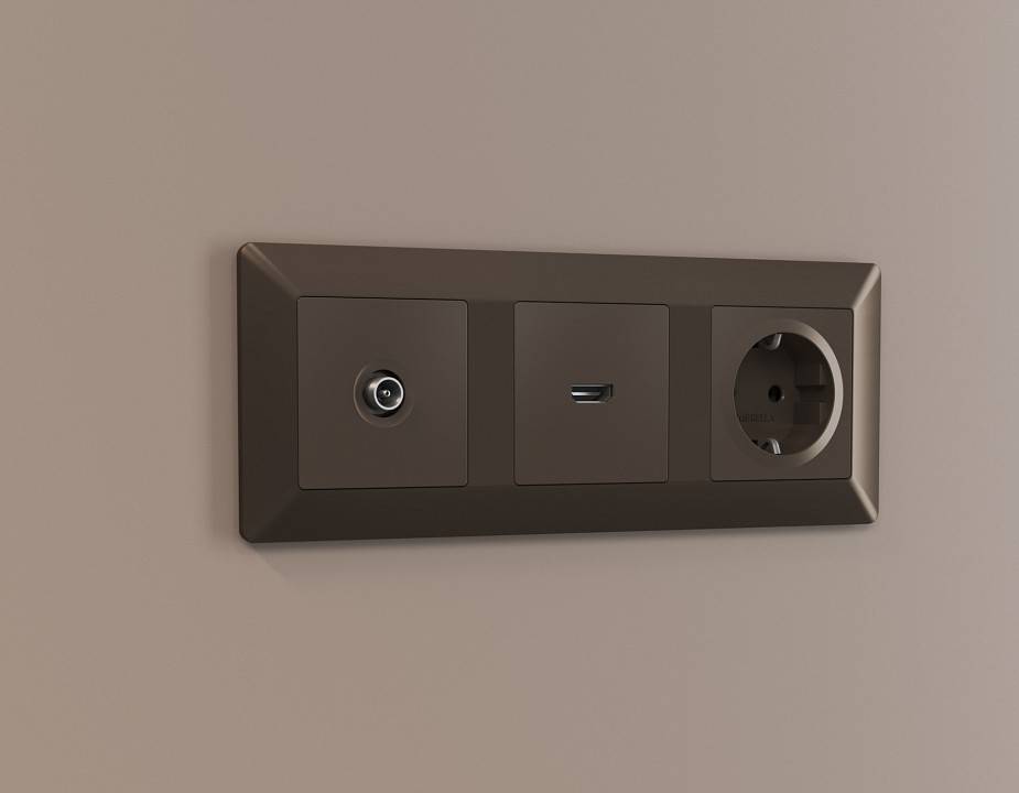 Накладка для ТВ-розетки Ambrella Volt Quant AP6430