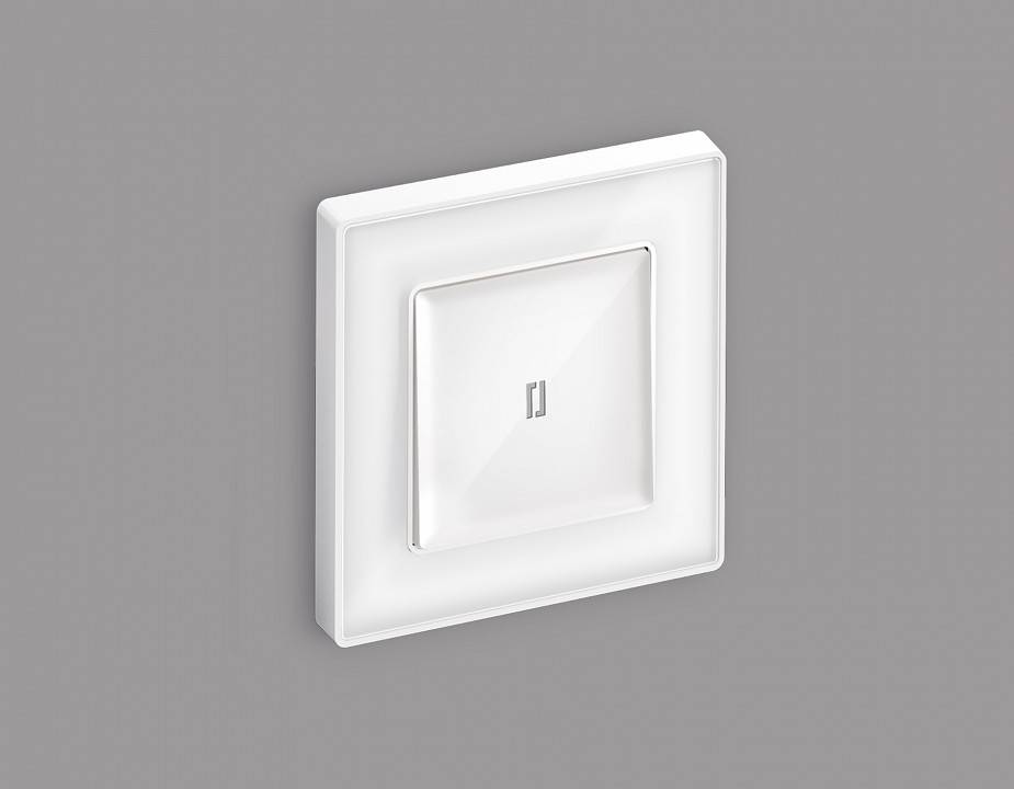 Выключатель одноклавишный с подсветкой без рамки Ambrella Volt Quant MA102015