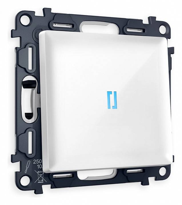 Выключатель проходной одноклавишный с подсветкой Ambrella Volt Quant MA102040