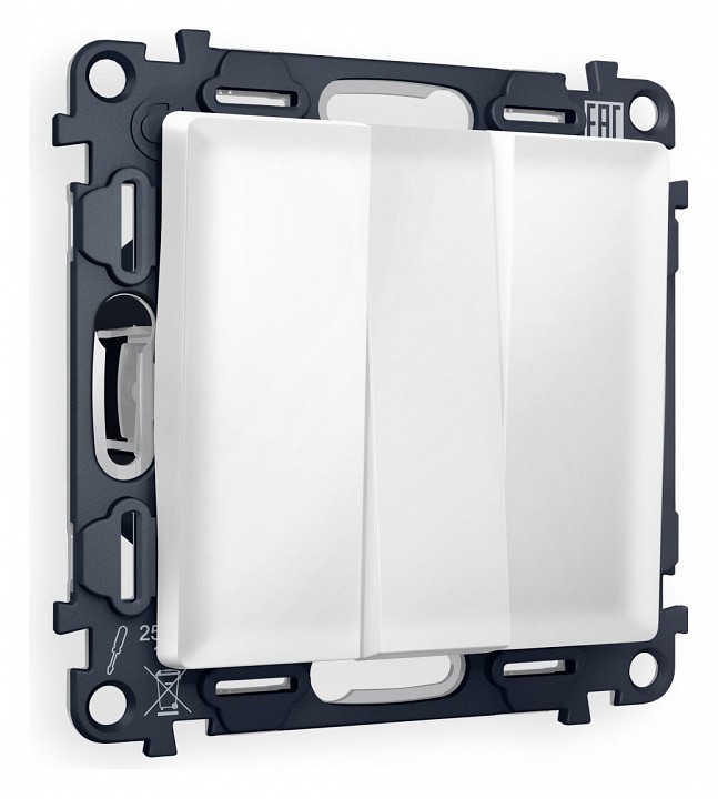 Выключатель трехклавишный без рамки Ambrella Volt Quant MA125010