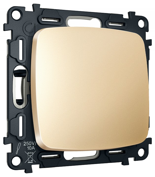 Выключатель самовозвратный одноклавишный без рамки Ambrella Volt MO MO601050