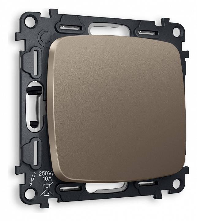 Выключатель одноклавишный без рамки Ambrella Volt Quant MO631010