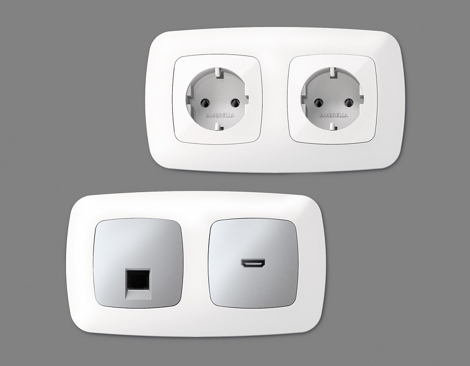 Рамка на 2 поста Ambrella Volt Ecta OF140122