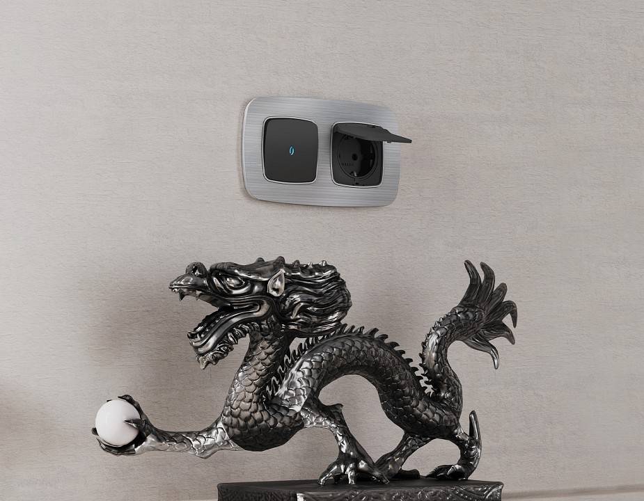 Рамка на 2 поста Ambrella Volt Radian Металл OF580102