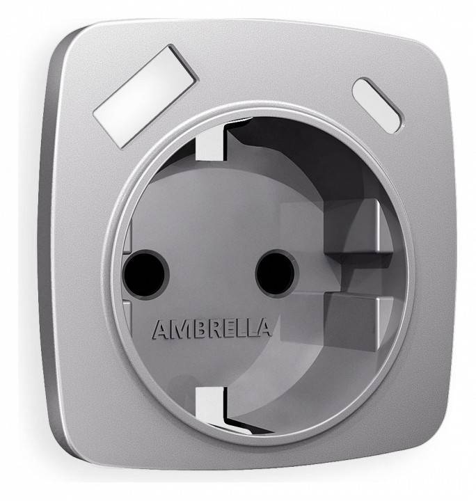 Накладка для розетки с заземлением и со шторками и 2хUSB type A и C Ambrella Volt Quant OP5100