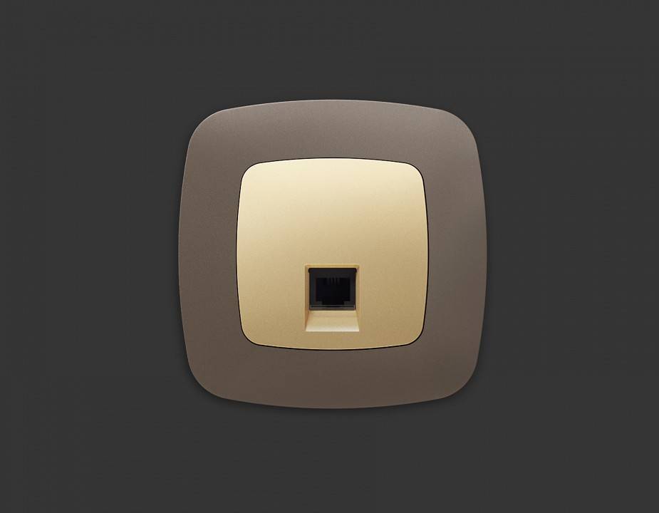 Накладка для розетки RJ-11 или RJ-45 Ambrella Volt Quant OP6120