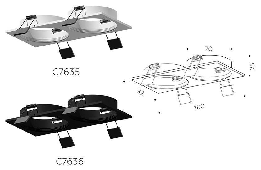 Встраиваемый светильник Ambrella light C C7636