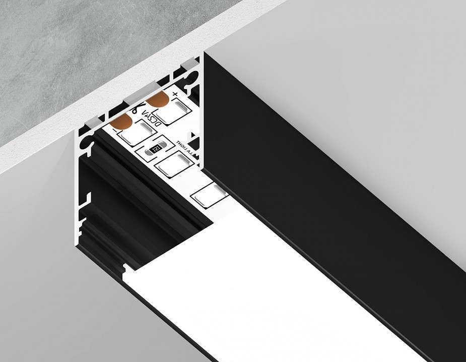 Профиль для светодиодной ленты Ambrella Light Profile System GP GP2500BK накладной черный GP2500BK