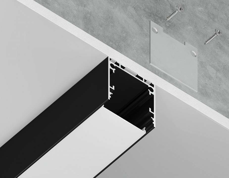 Профиль для светодиодной ленты Ambrella Light Profile System GP GP2500BK накладной черный GP2500BK