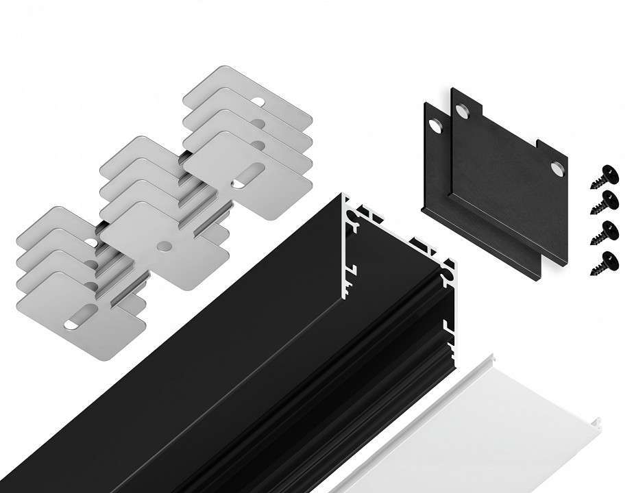 Профиль для светодиодной ленты Ambrella Light Profile System GP GP2500BK накладной черный GP2500BK